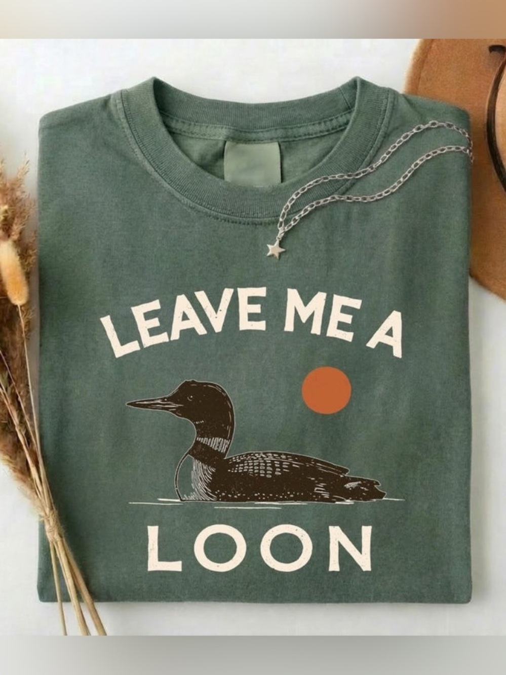Comfort Colors Leave Me A Loon Funny Bird Lover T-shirt Minimalist Nature Tee